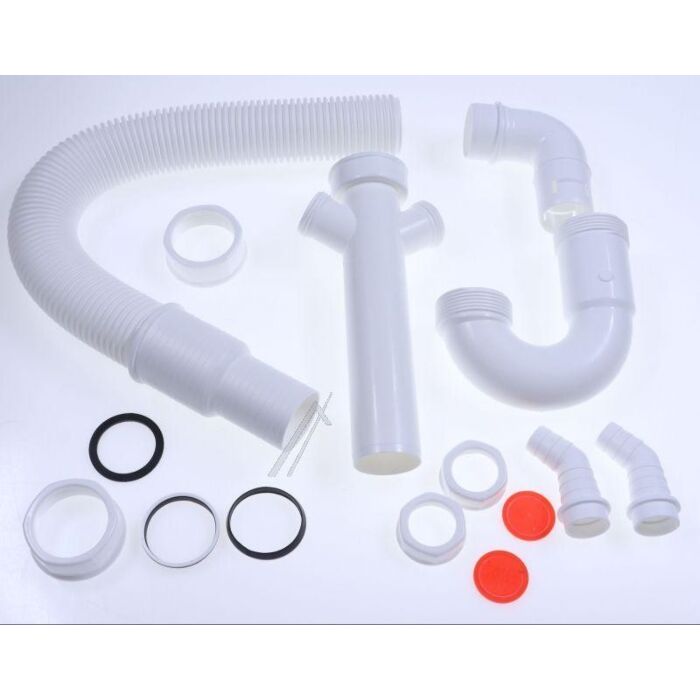Spülengeruchsverschluss Flexibel Pp Weiss 1 1/2 X50 Geschirrspüler 111494 main product photo