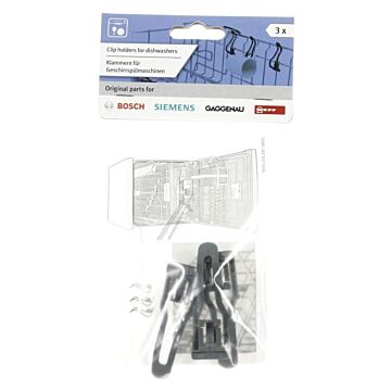 Bosch Siemens Klammern - Kleinteilehalter, 3 Stück Geschirrspüler 10001629