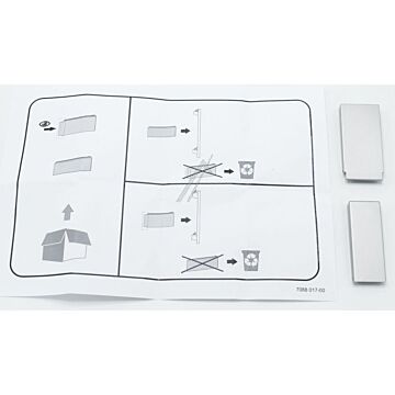Abdeckplatten Es-griff 1xbreit+1xschmal Kühlschrank 909600300