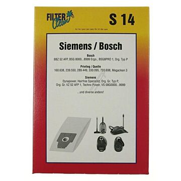 S14 Staubsaugerbeutel 4stk. Waschmaschine 0297-K